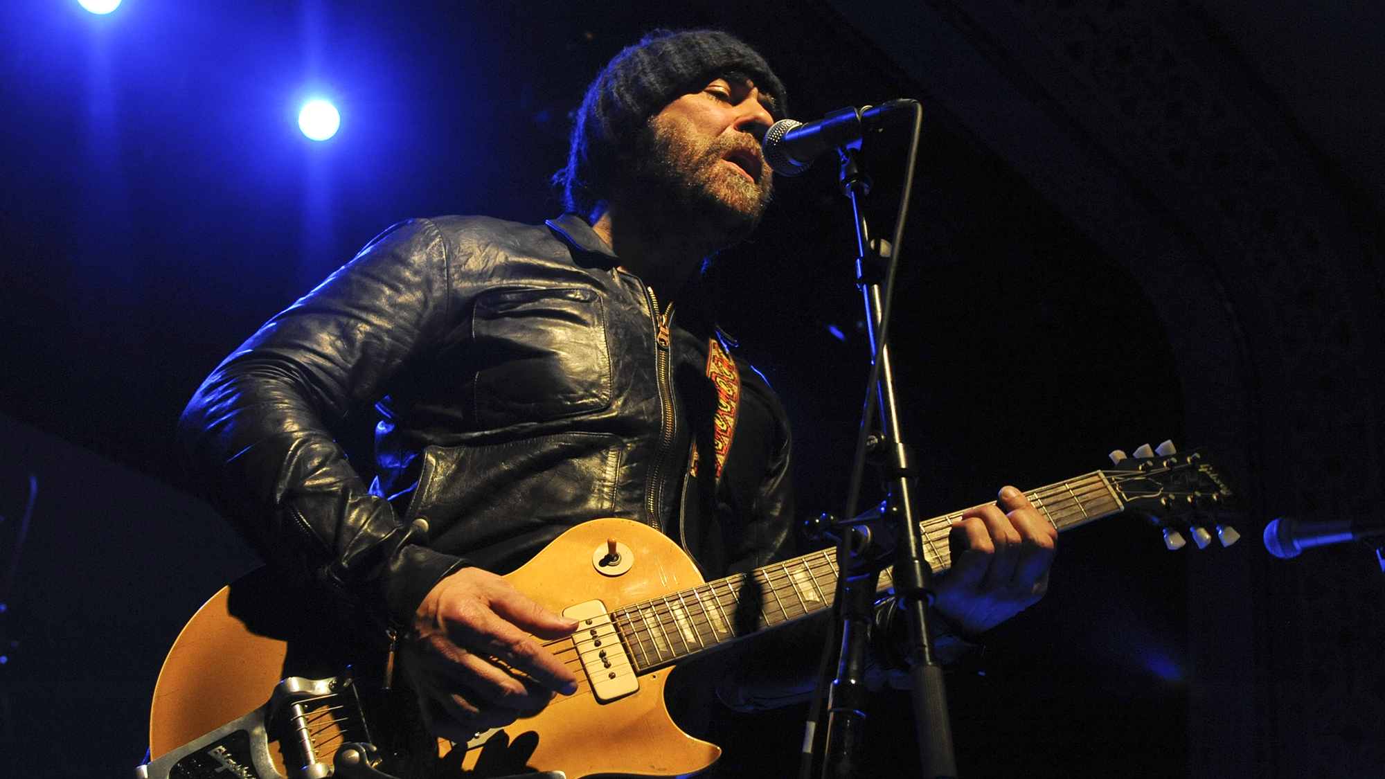 Daniel Lanois of Daniel Lanois' Black Dub performs on stage at Aladdin Theater on February 3, 2011 in Portland, Oregon.