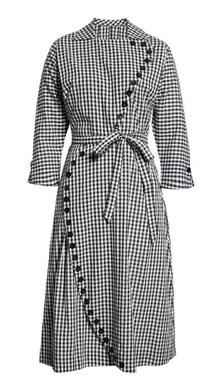 gingham dresses that have long sleeves