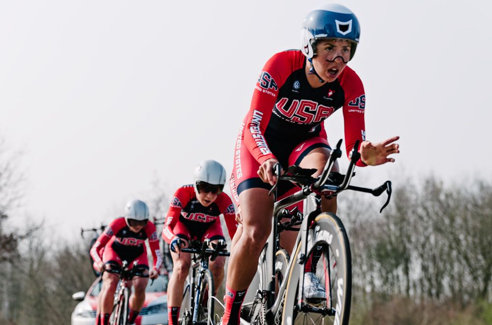 Carmen Small leads the USA team