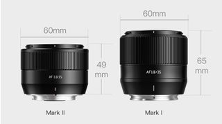 TTartisan AF 35mm f/1.8 II lens compared with TTartisan AF 35mm f/1.8 Mark I lens