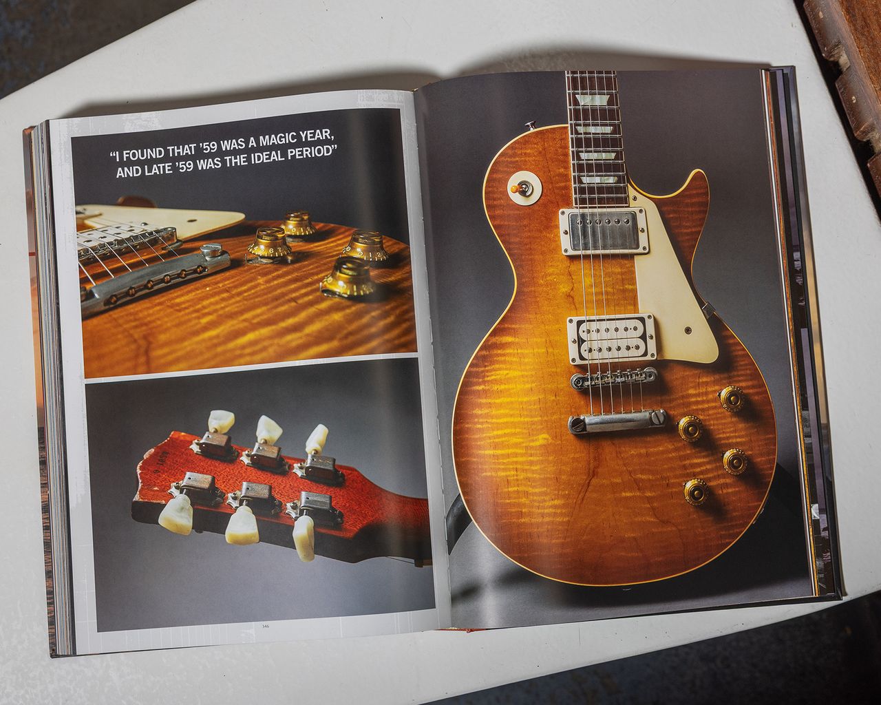 A photo spread from The Collection: Kirk Hammett, from Gibson Publishing