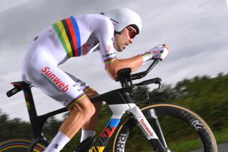 ESPELETTE, FRANCE - JULY 28: Tom Dumoulin of The Netherlands and Team Sunweb / during the 105th Tour de France 2018, Stage 20 a 31km Individual Time Trial stage from Saint-Pee-sur-Nivelle to Espelette 75m / ITT / TDF / on July 28, 2018 in Espelette, France. (Photo by Tim de Waele/Getty Images)