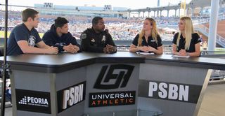 PSBN Interns in the field producing a Universal Athletic Show at the Peoria Complex in Peoria, Arizona.