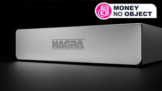 The Nagra Compact Player on a black background, with TR's 'Money no Object' badge