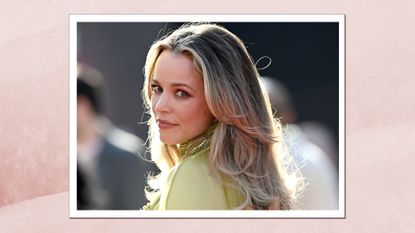 Rachel McAdams pictured with feathered layers and voluminous curls whilst attending attends Marvel Studios "Doctor Strange in the Multiverse of Madness" Premiere at El Capitan Theatre on May 02, 2022 in Los Angeles, California. 
