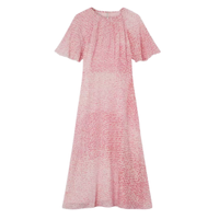 Elowen Pink Animal Print Midi Dress, £299 | LK Bennett