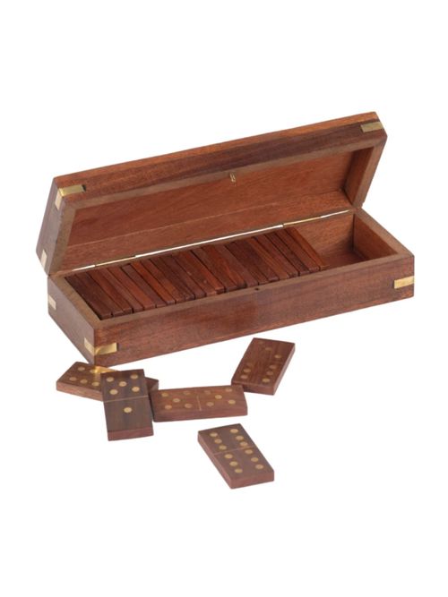 Wood dominoes box