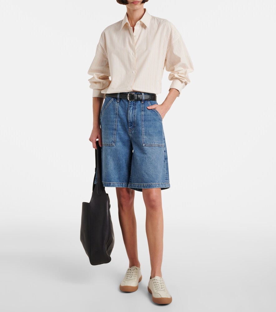 Mid-Rise Denim Shorts