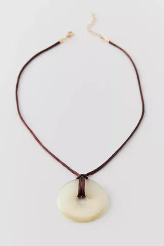 Urban Outfitters, Cat Eye Pendant Corded Necklace