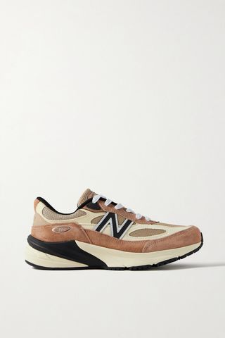 Made in Usa 990v6 Leather-Trimmed Mesh and Suede Sneakers