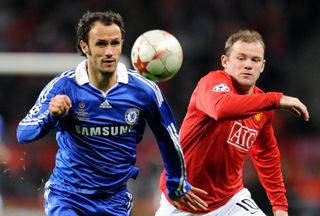 Chelsea’s Ricardo Carvalho and Manchester United’s Wayne Rooney (PA)