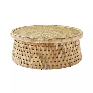 serena and lily rattan coffee table
