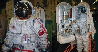 A Russian Orlan (‘sea eagle’) spacesuit, which unlike NASA’s design has undergone several updates over the past half-century