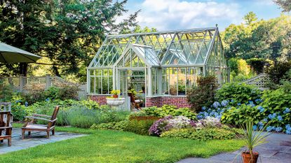 Hartley Botanic bespoke Victorian lodge greenhouse with double porch