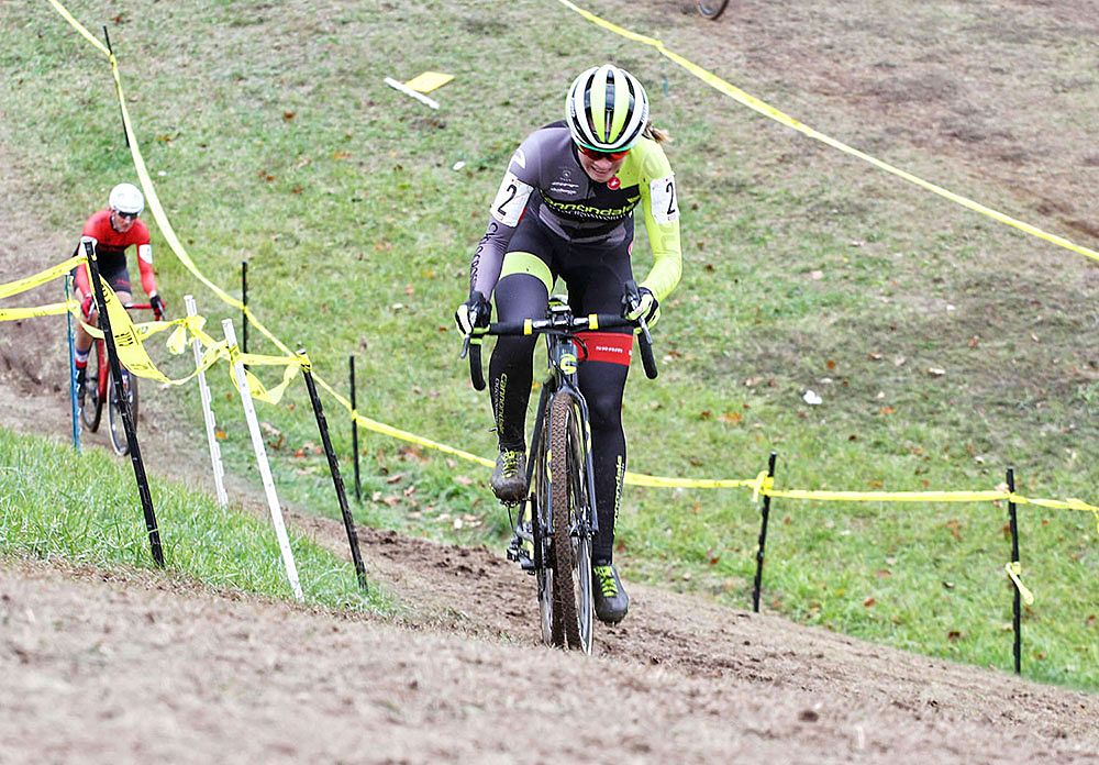 Ruby West (Cannondale Cyclocrossworld) made a great break, tried to stay with Christel and fight off Cassandra-but the day took it&rsquo;s toll