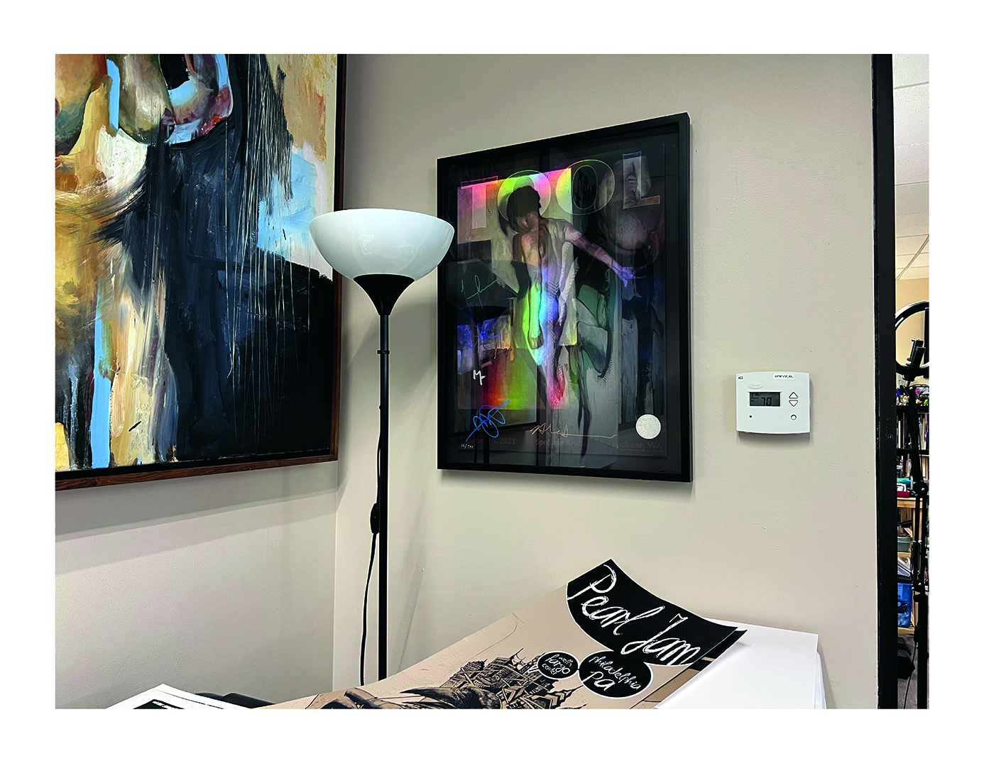 An artist studio in an office building