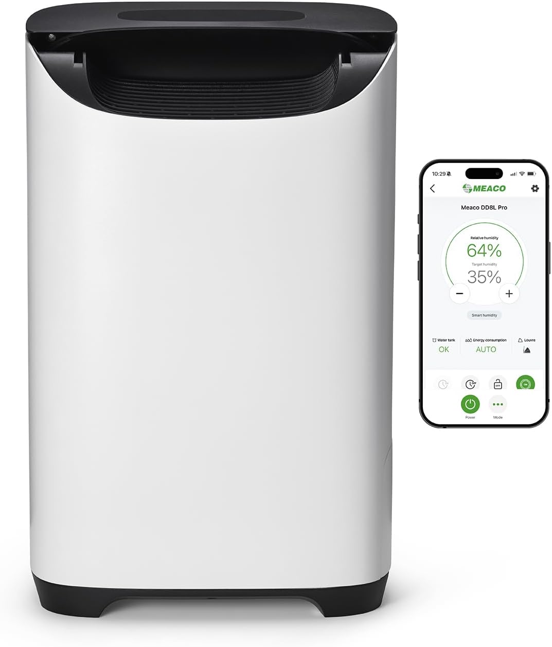 Meaco Dd8l Pro Desiccant Dehumidifier - Faster Clothes Drying | Smart App Control | Customisable Energy Use | for Cold Environments | Anti-Bacterial Ioniser | Ideal for Cars, Boats, Caravans &amp;amp; Garages