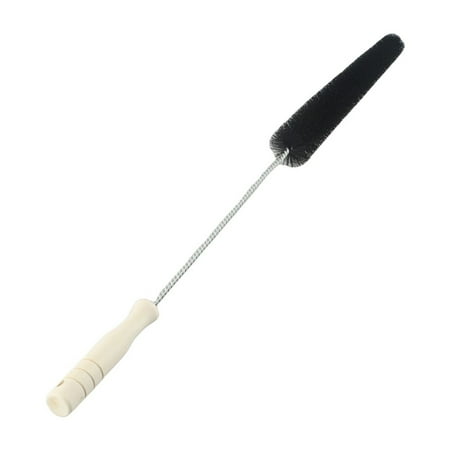 Radiator Cleaner Brush Multi-Purpose Long Thin Duster With Wooden Handle Bendable Metal Body Nylon Bristles for Heating Systems Appliances Vents Air Conditioners Dryer Vents 70cm Black