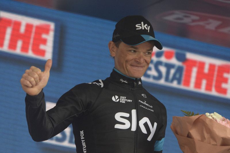 A happy winner today, Vasil Kiryienka (Team Sky)