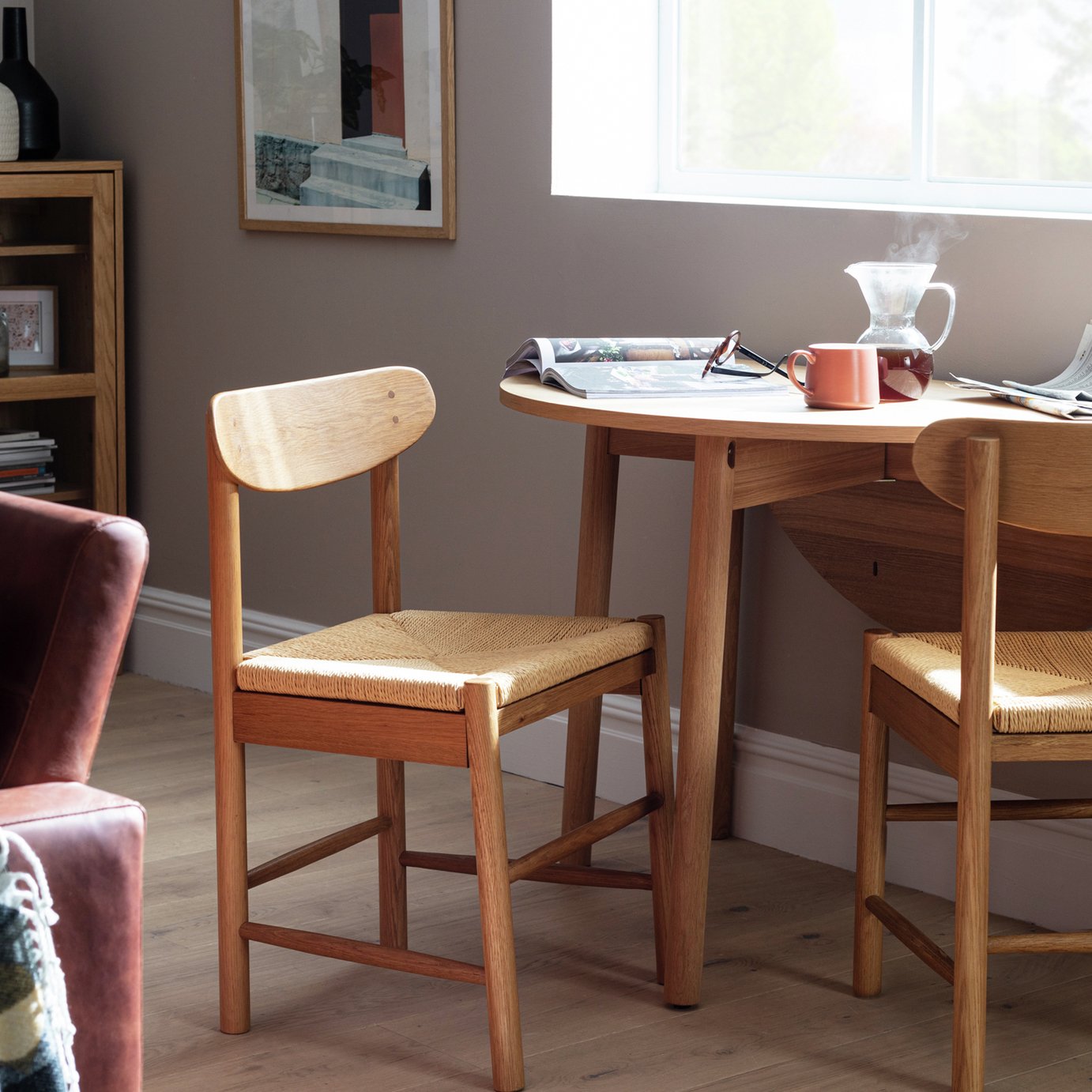 Habitat Hanna Pair of 2 Oak Dining Chairs - Natural