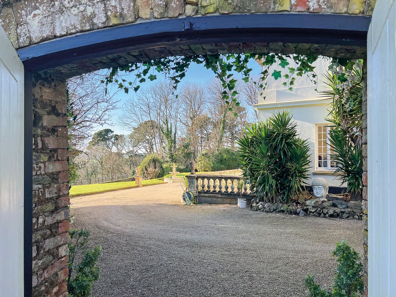 View through the walled garden