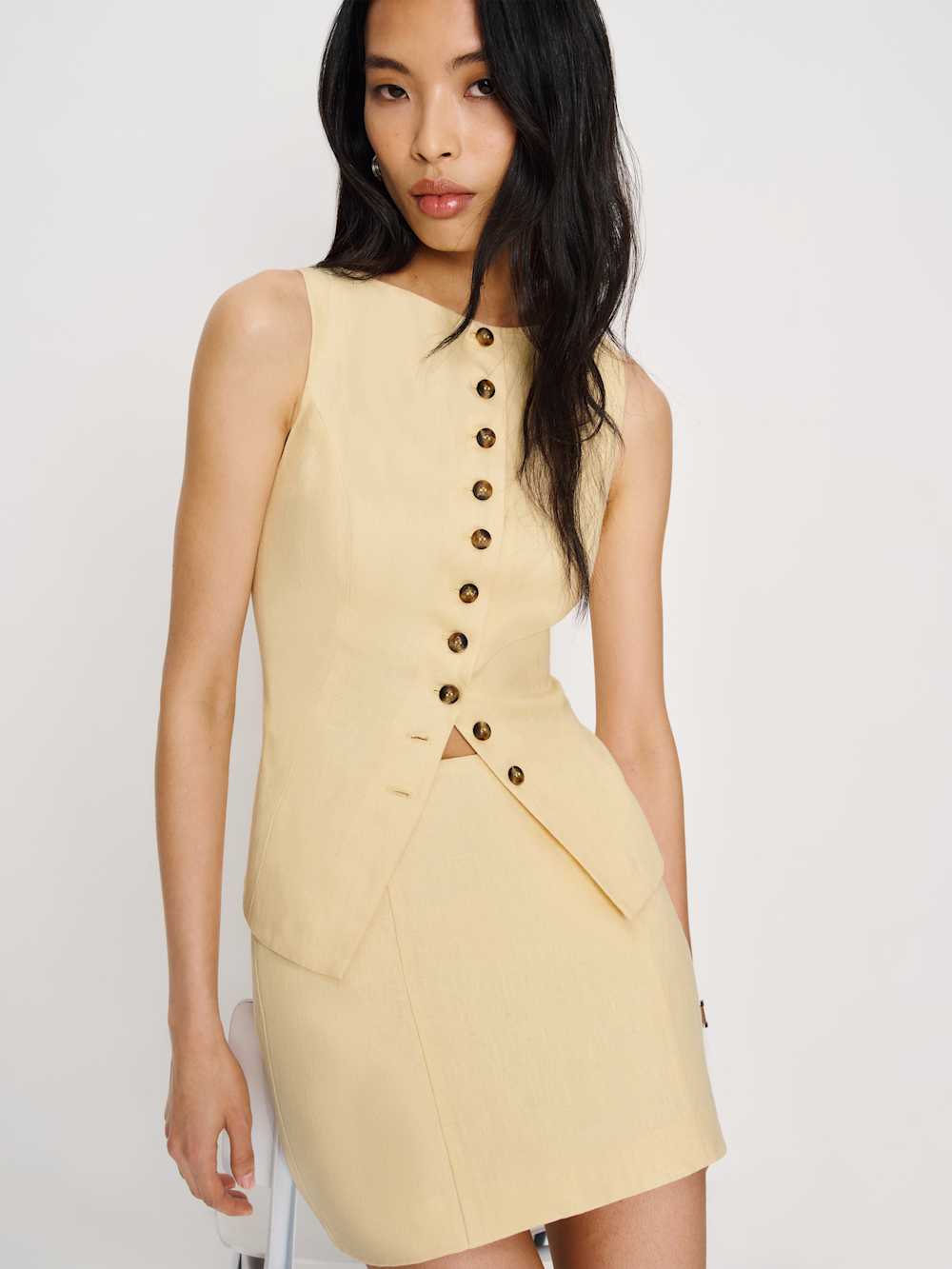Reformation Lina Linen Two Piece