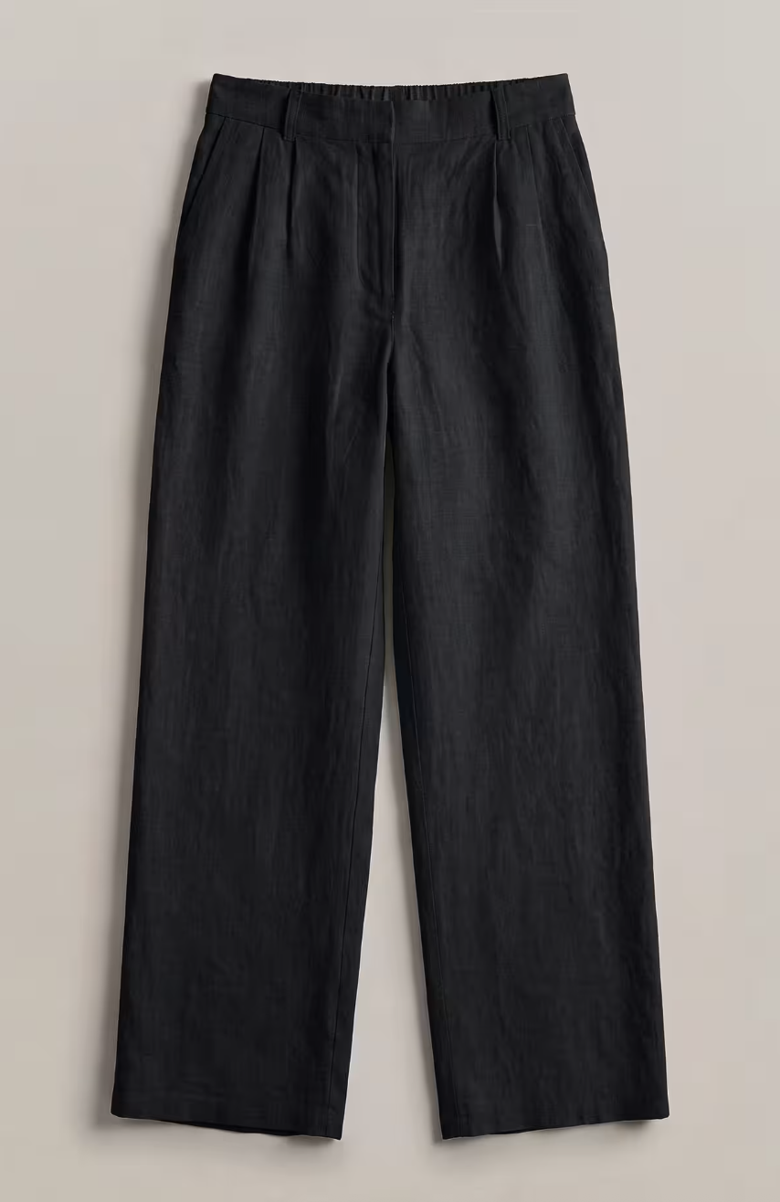 Quince, 100% European Linen Pleated Trouser