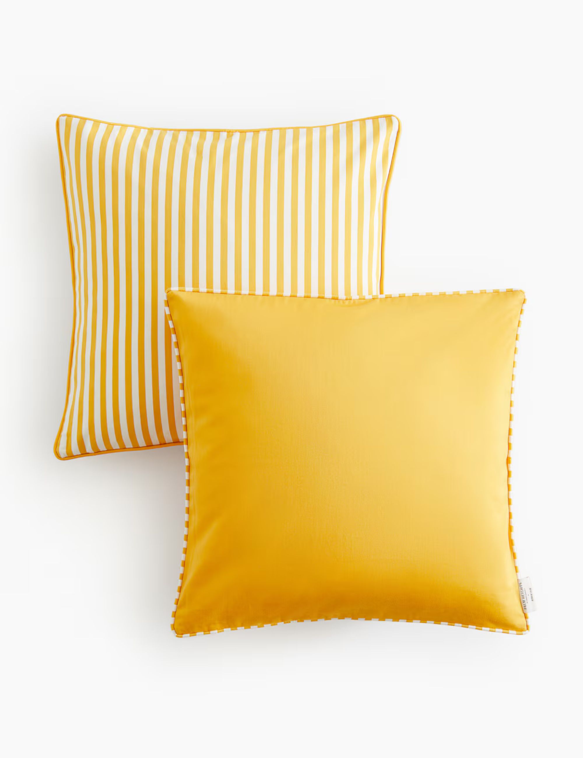 Yellow striped cushion cover