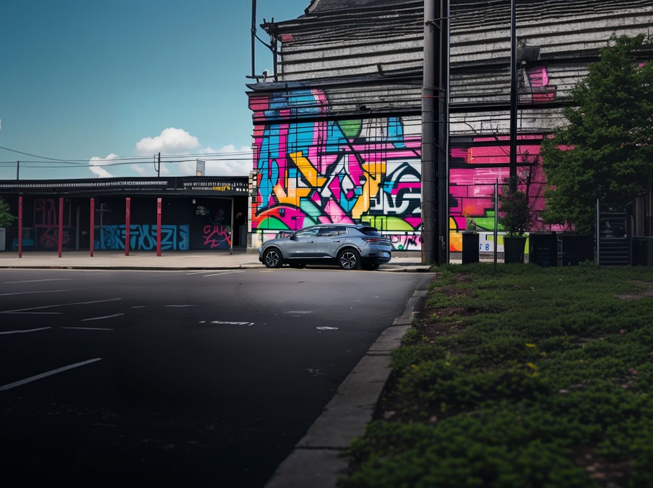 Chevrolet Equinox EV parked in a city setting.