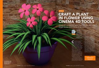 Craft a plant in flower using cinema4d tools