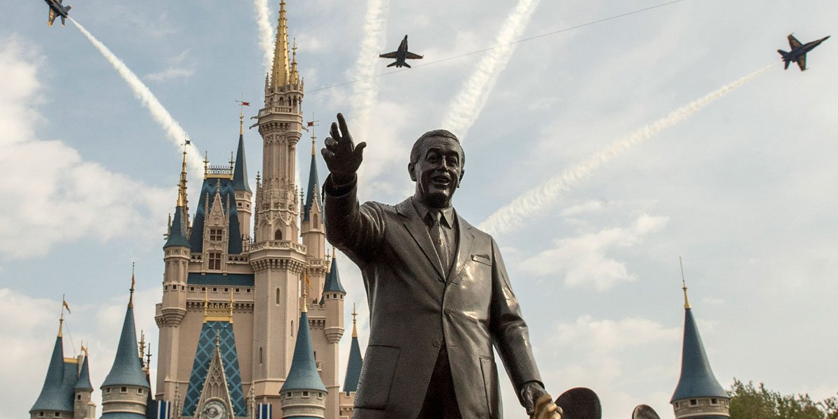 Statue Of Walt Disney At Disney World.