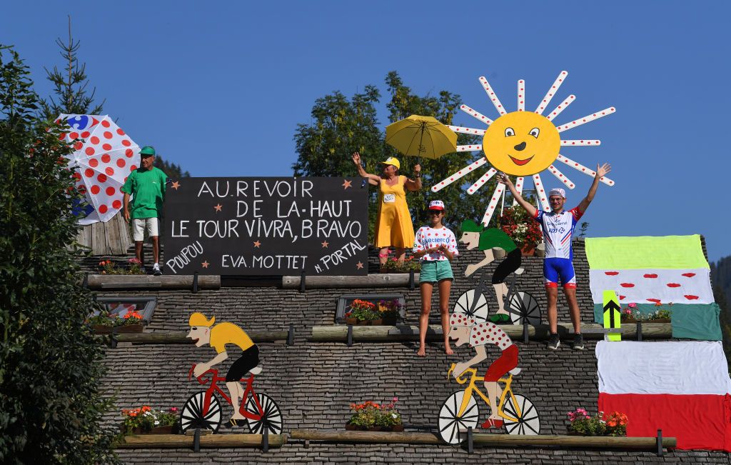 LA ROCHESURFORON FRANCE SEPTEMBER 17 Fans Public Detail view during the 107th Tour de France 2020 Stage 18 a 175km stage from Mribel to La Roche sur Foron 543m TDF2020 LeTour on September 17 2020 in La RochesurForon France Photo by Tim de WaeleGetty Images