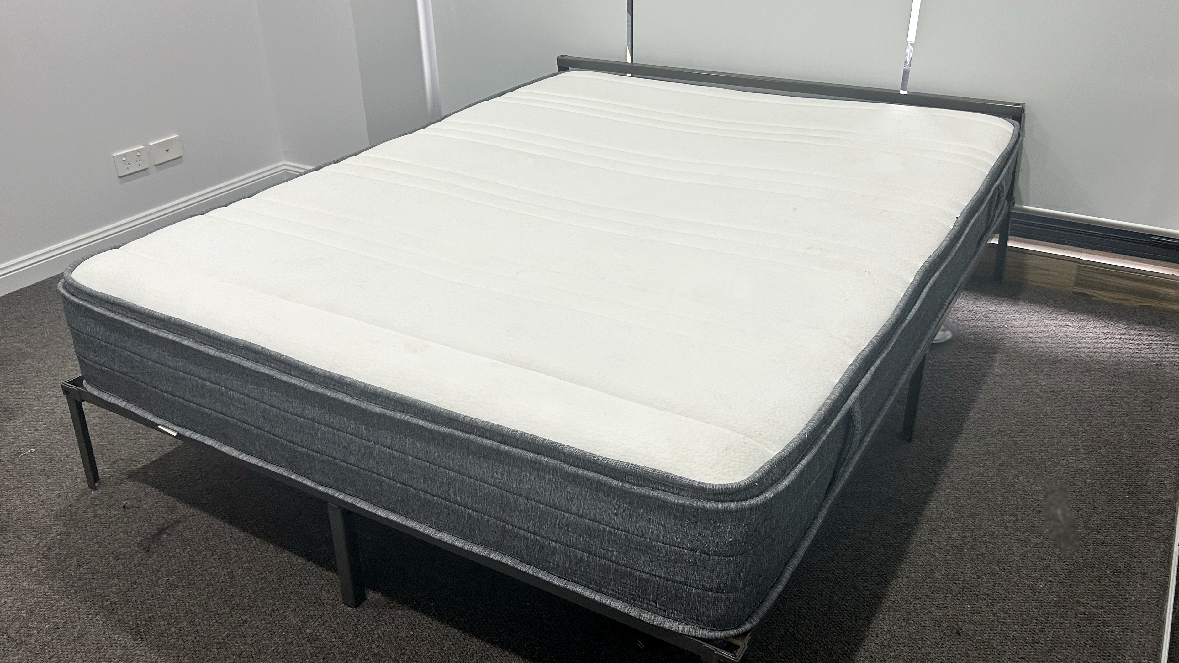 Origin Hybrid mattress on bedframe