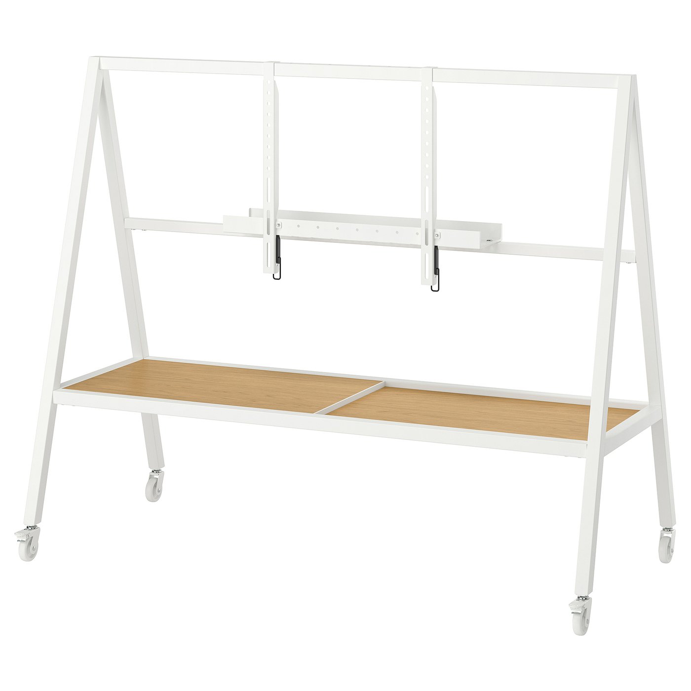 Yxstaby Gaming Tv Stand on Castors - White