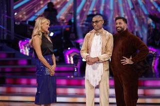 Richie Anderson & Giovanni Pernice talk to Tess as they leave Strictly Come Dancing