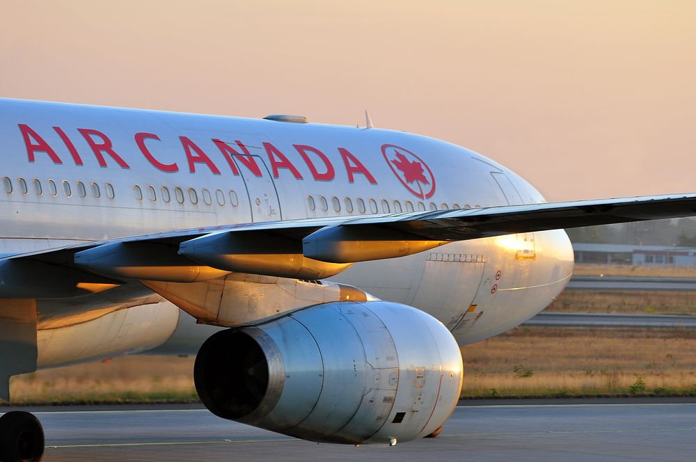 AirCanada plane taking off