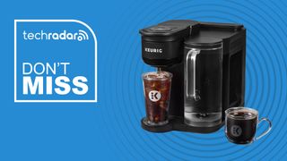 K-Brew + Chill Coffee Maker being used to make iced coffee