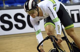 Australia's Matthew Glaetzer competes in the second race of the Men's Sprint Quarterfinals at the 2015 UCI Track Cycling World Championships