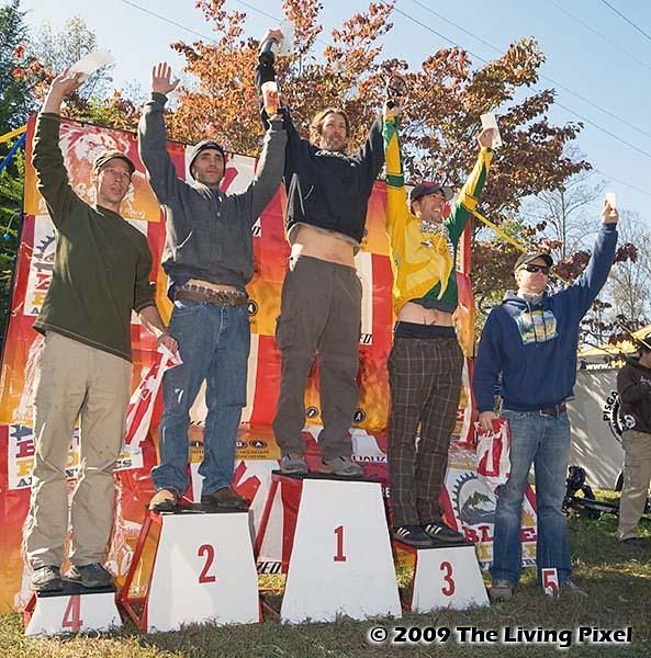 Men 30 to 39 podium including 1st - Garth Prosser (Cannondale Factory), 2nd - Mike Coco, 3rd - John Hughes (Guys Racing Club), 4th - Mike Schultz, 5th - Justin Mace