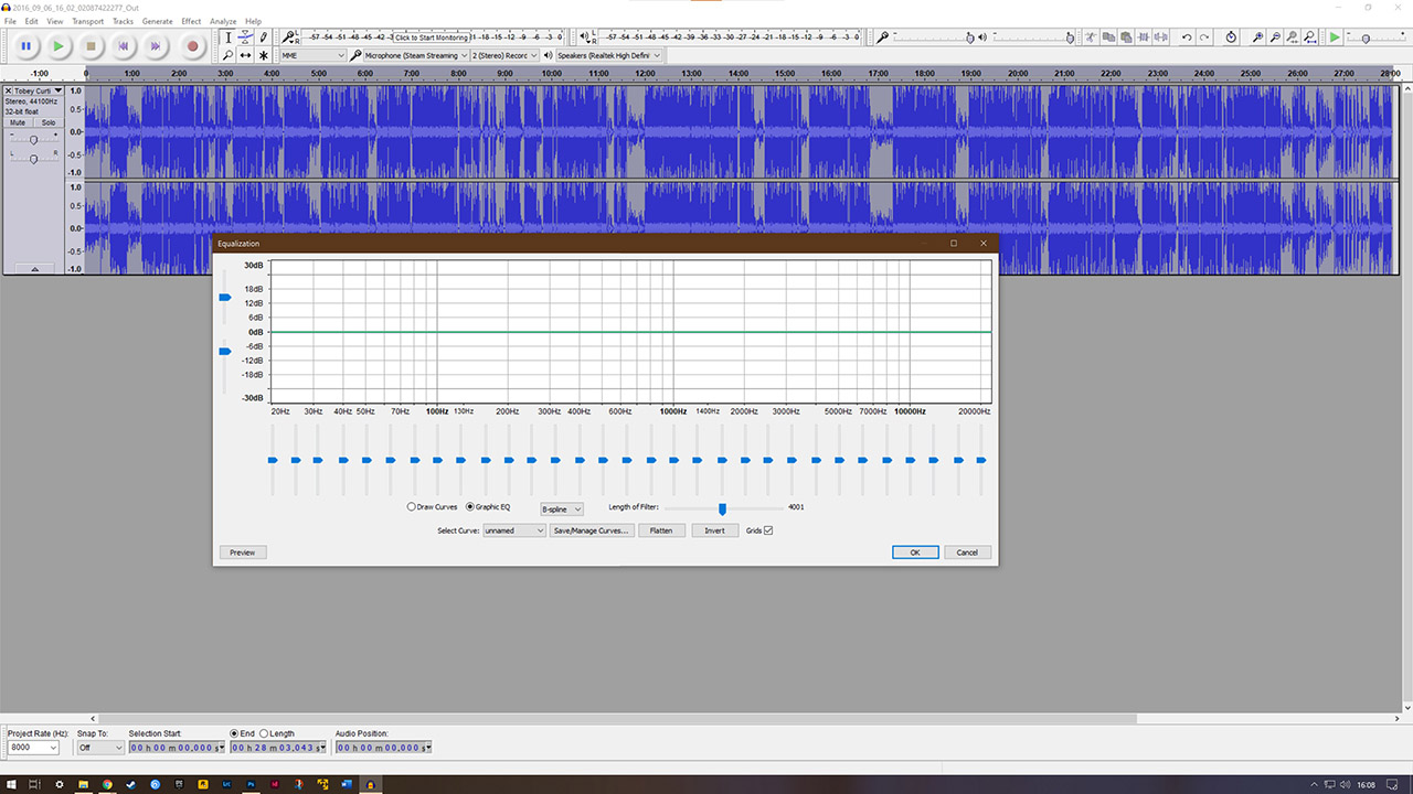 Audacity equilizer