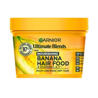 packshot of garnier banana hair food