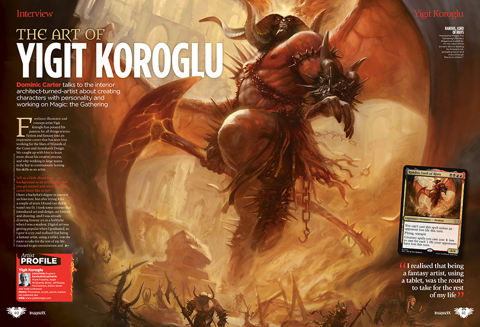 Spread from ImagineFX 258