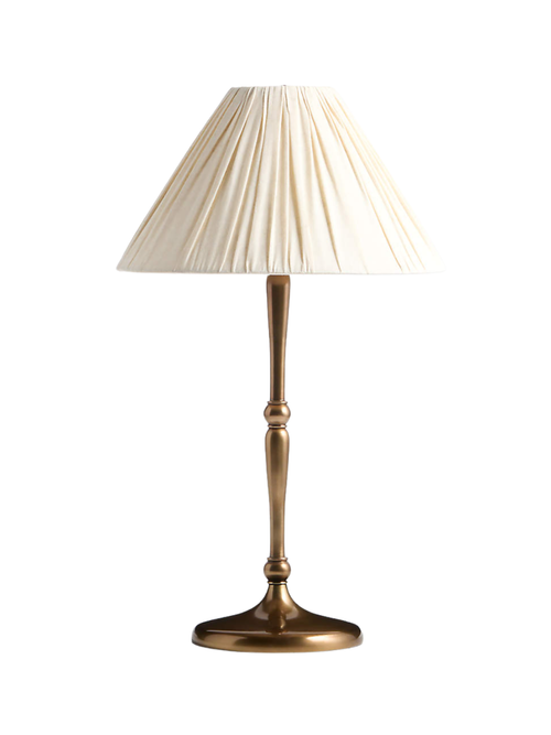 Solenne Metal Table Lamp with Pleated Fabric Shade 25.5"
