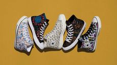 Picture of various styles of Chuck Taylor tennis shoes