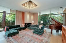 mid-century modern living room in Beverly Hills