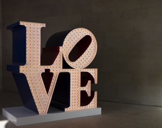 Robert Indiana, The Electric LOVE, at Yorkshire Sculpture Park