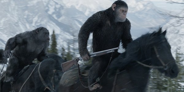 War for the Planet of the Apes Caesar on horseback