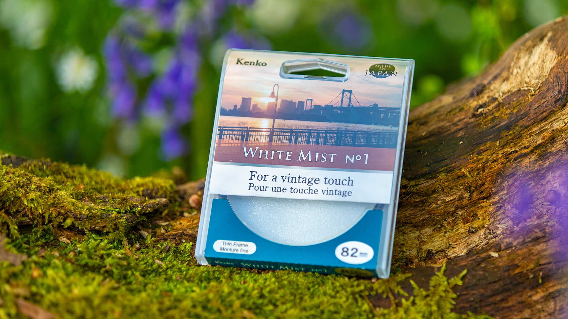Kenko White Mist filter on a log