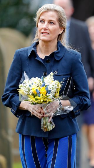 Sophie, Duchess Edinburgh visits the Sir Ken Dodd Happiness Hall in March 2022