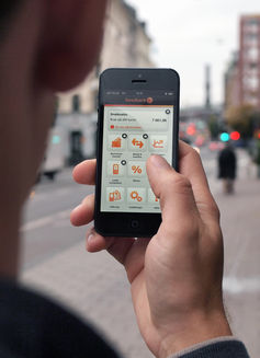 Banking on a smartphone for security.